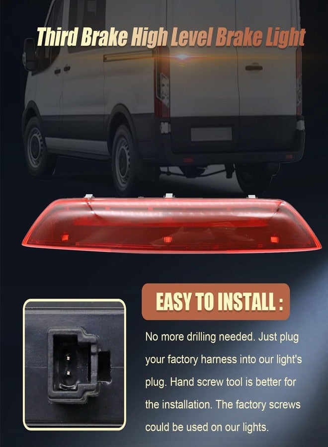 FZJDSD Third 3rd Brake Tail Light Center High Mount Stop Light LED Compatible with Ford Transit 150 Transit 250 Transit 350 2015 2016 2017 2018 2019 Replace BK3Z13466A - Image 3